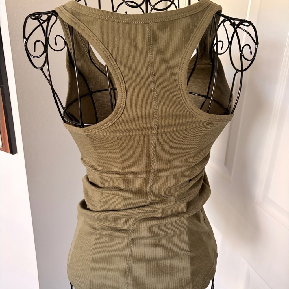 Universal Thread Olive Ribbed Racerback Tank Top - Picture 3 of 4